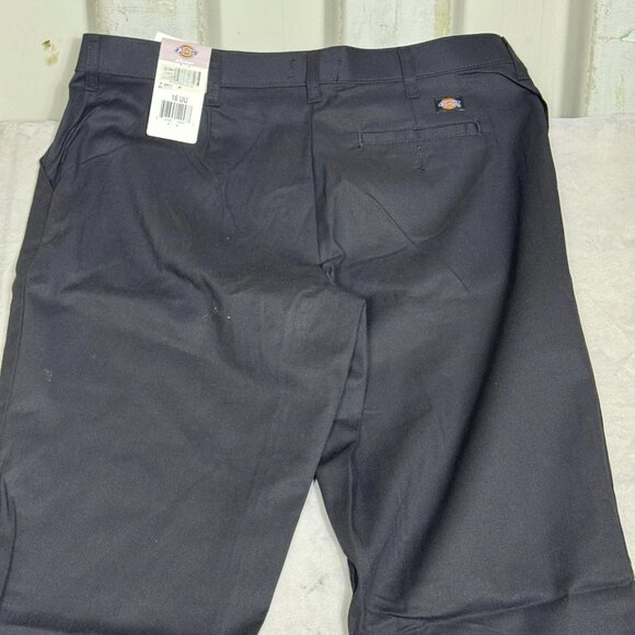 Dickies Chino Pants Womens Black Flat Front Workwear Straight Leg Size 16 UU NWT - Picture 5 of 16